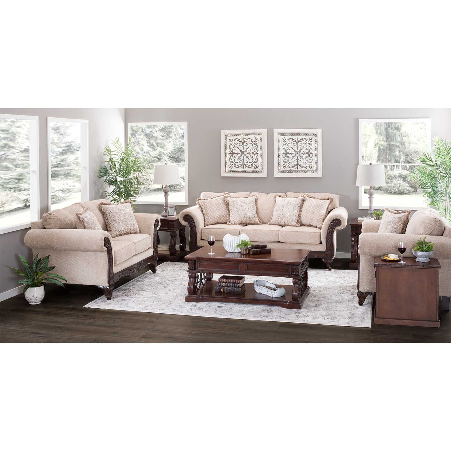 Emma Wheat Sofa | H-8543 | AFW.com