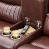 Picture of 3PC Brown Leather Reclining Sectional