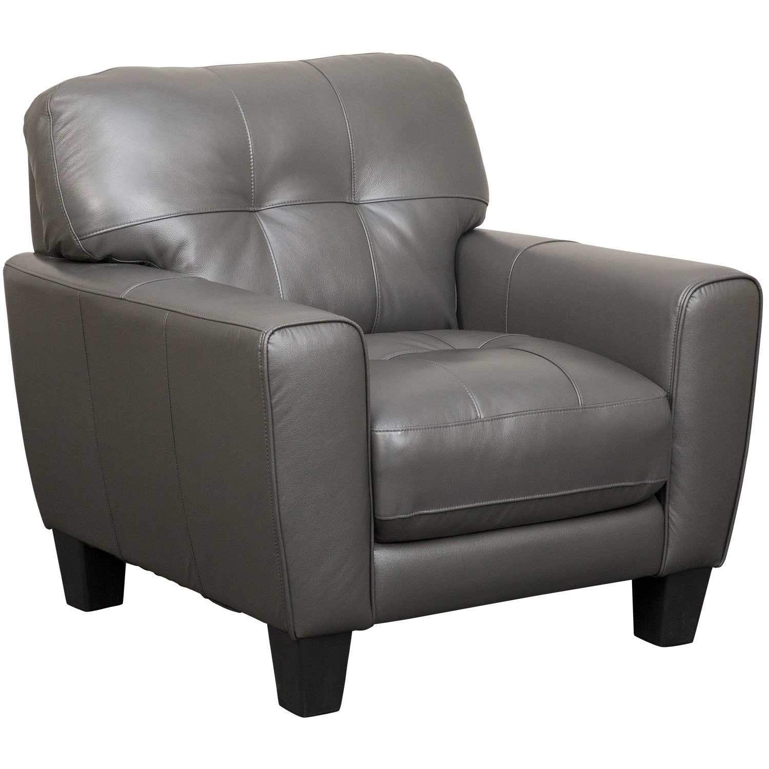 Aria Gray Leather Chair 