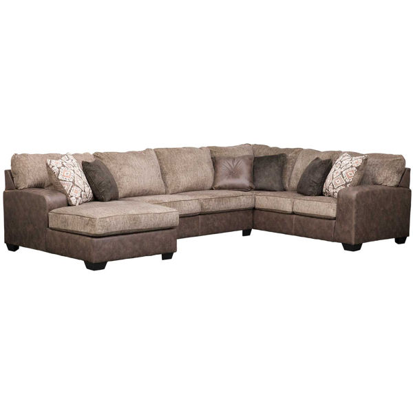 3pc 2tone Sectional With Laf Chaise, White Leather Sectional Sofa Ashley Furniture