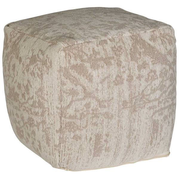 Picture of Bilbur Ivory and Gray Pouf *P