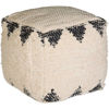 Picture of Calif Ivory Black Cotton Pouf *P