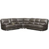 Picture of 3PC Gray Leather Reclining Sectional