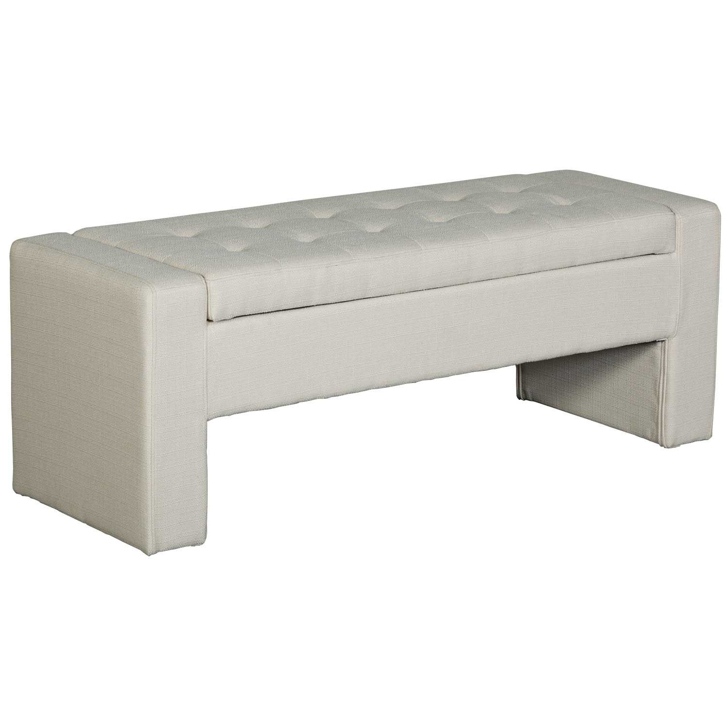 Lyla Beige Tufted Storage Bench 1a1 017