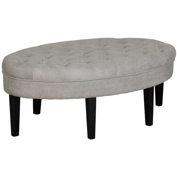 Picture of Aria Oval Gray Cocktail Ottoman