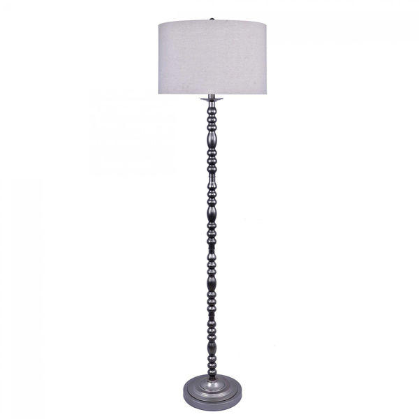 Picture of Aged Steel Turned Floor Lamp