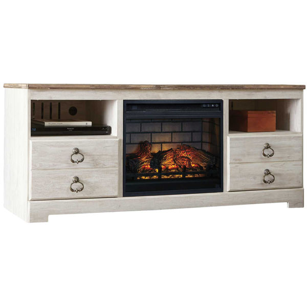 Willowton Fireplace Tv Stand W267 68, Furniture Tv Stand With Fireplace