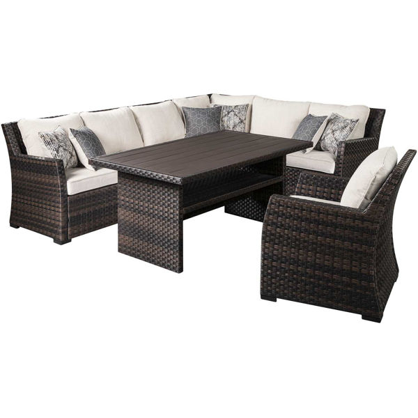 Easy Isle 4 Piece Sectional Set Afw Com, Ashley Outdoor Furniture