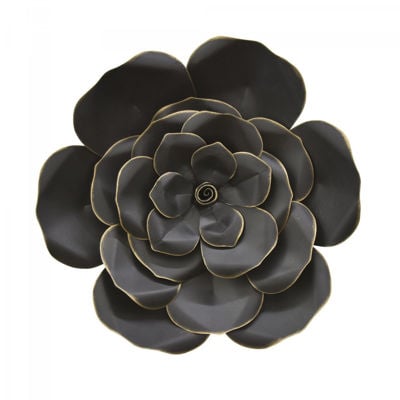 Picture of Small Floral Metal Wall Finish: Black