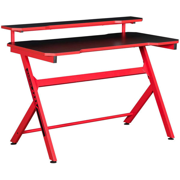 Picture of Red Metal Computer Desk