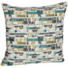 Picture of Teal Gold Strokes 18x18 Inch Pillow *P