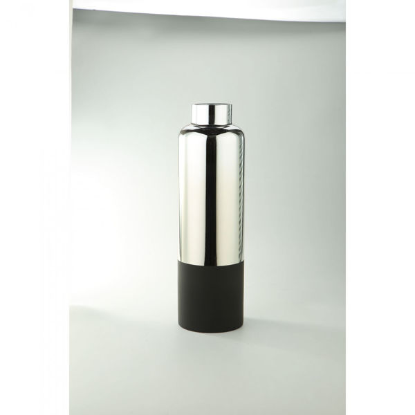 Picture of Silver Black Cylinder Vase