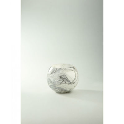 Picture of Grey White Swirl Glass Vase