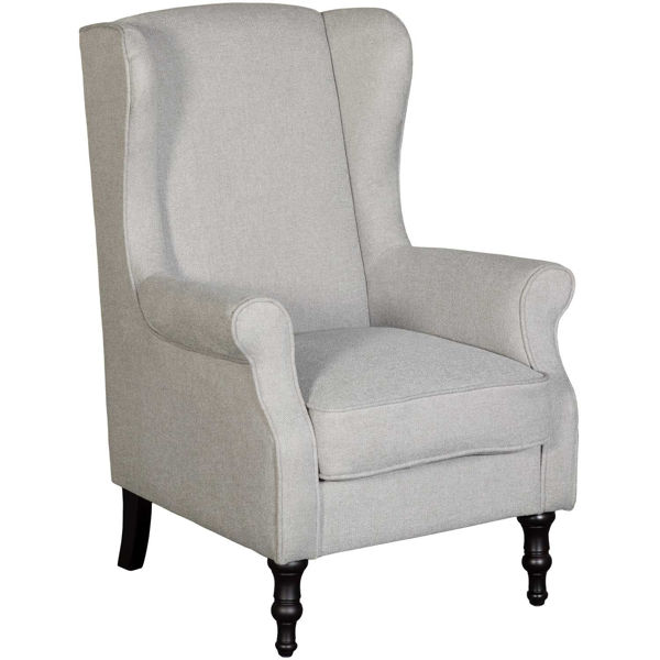 Picture of Evelyn Light Gray Wing Back Chair