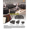 Picture of Dark Grey Italian All Leather Loveseat