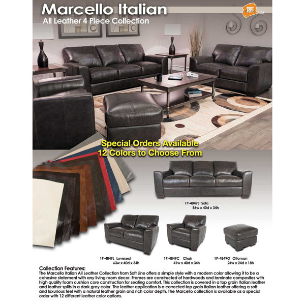 Dark Grey Italian All Leather Loveseat 4849 LOVE HOUSTON ...