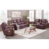 Picture of Dellington Walnut Power Reclining Console Love with Headrest and Lumbar
