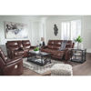 Picture of Dellington Walnut Power Reclining Console Love with Headrest and Lumbar