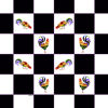 Picture of Checkerboard Chickens 36x36 *D