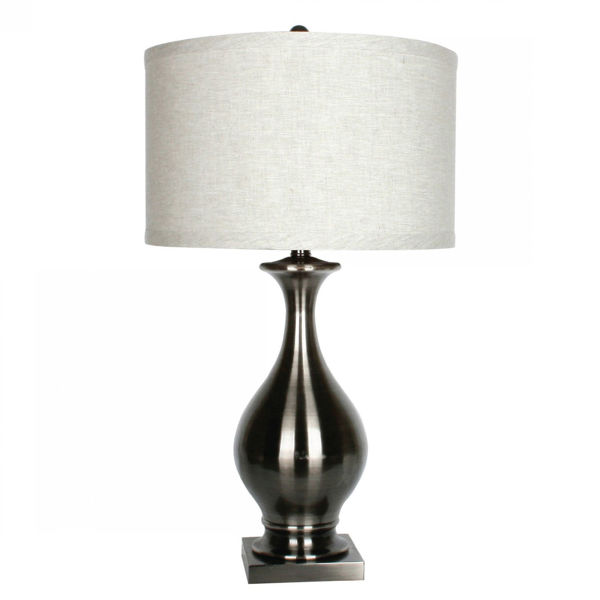Picture of Coal Finish with White Shade Lamp