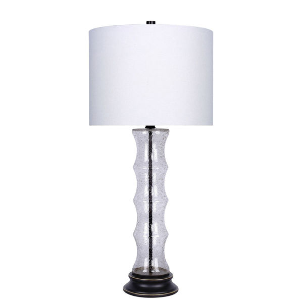 Picture of Clear Glass with Metal Rod Lamp