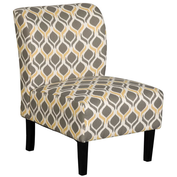 Picture of Belle Gray & Yellow Geo Armless Chair