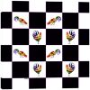 Picture of Checkerboard Chickens 36x36 *D