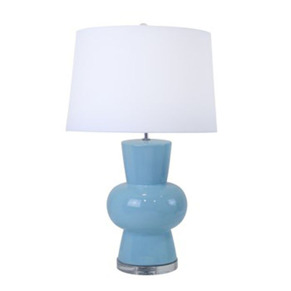 Picture of Light Blue Ceramic Gourd Table Lamp