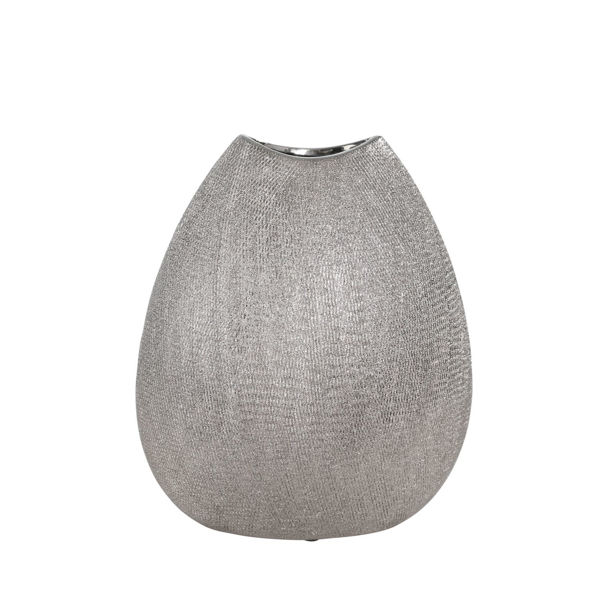 Picture of Silver Ceramic Vase 11IN