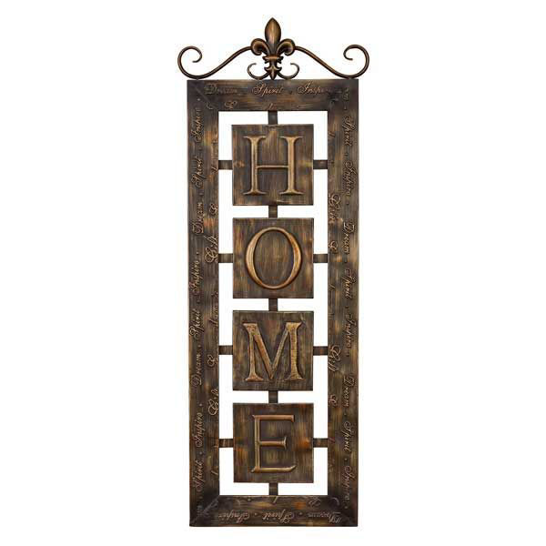 Picture of Metal Home Wall Plaque