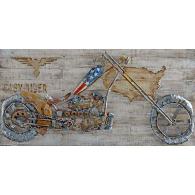 Picture of Motorcycle In Metal Art