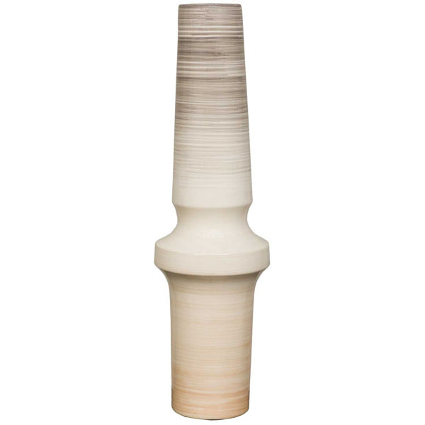 Picture of Taupe Turned Ceramic Vase