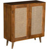 Picture of Solid Wood 2-Door Cabinet with Cane Inserts