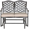 Picture of Halston Patio Glider Loveseat with Cushions