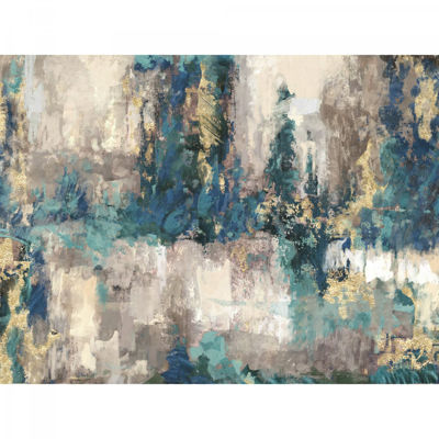 Picture of Teal Blue Gold Abstract