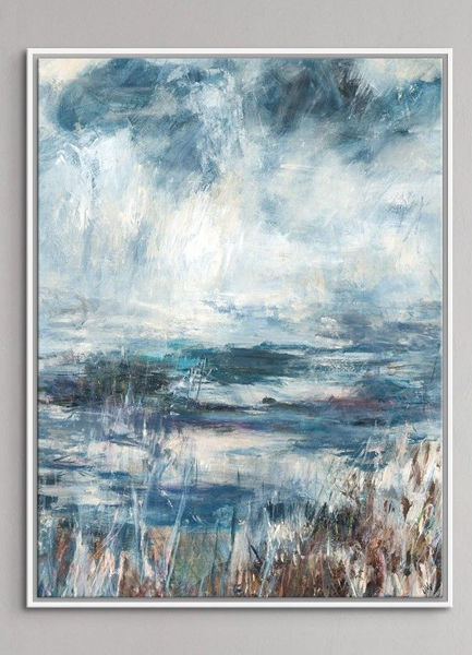 Picture of Pond and Pasture Giclee White Frame