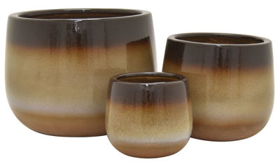 Picture of Set of 3 Earthtone Planter