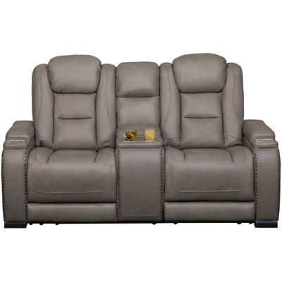 American Furniture Warehouse, Rhet Italian All Leather Power Reclining Sofa