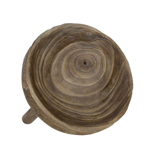 Grey Wood Bowl With Legs | 180-15344 | AFW.com