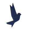 Picture of Origami Bird Wall Decor Navy