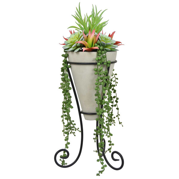 Picture of FAUX SUCCULENTS IN METAL STAND