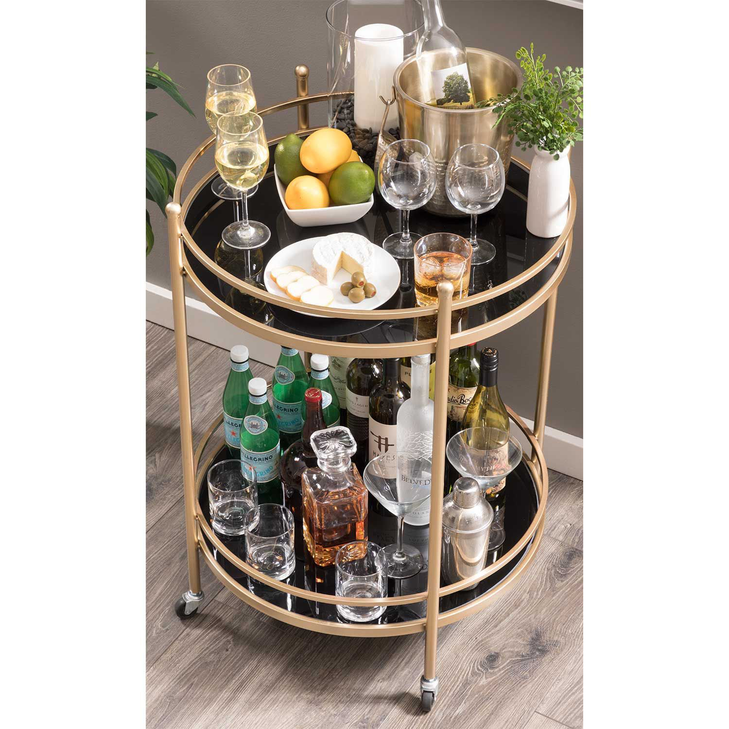 Gold Round Barcart 