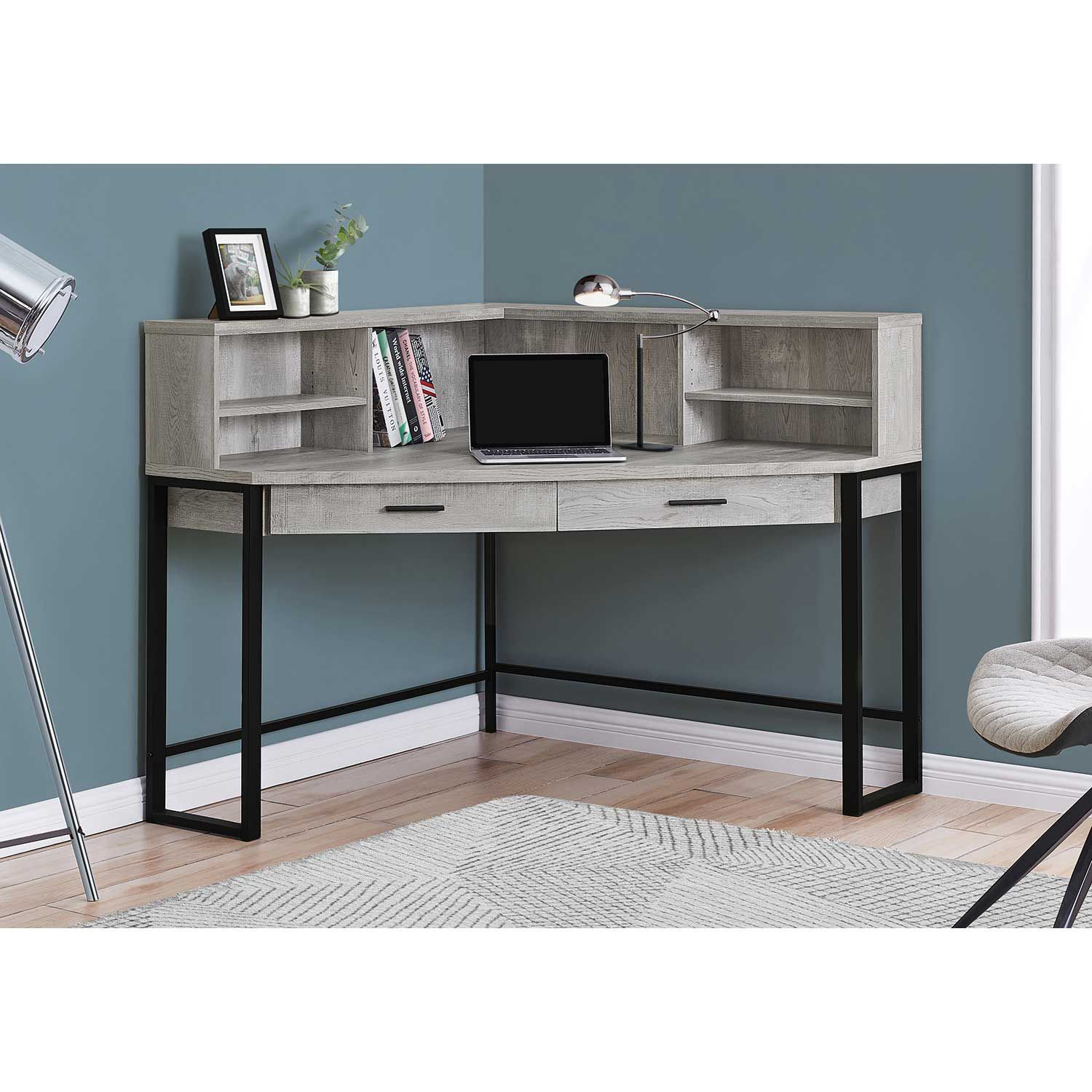 Gray 48 " Corner Desk AF 7515