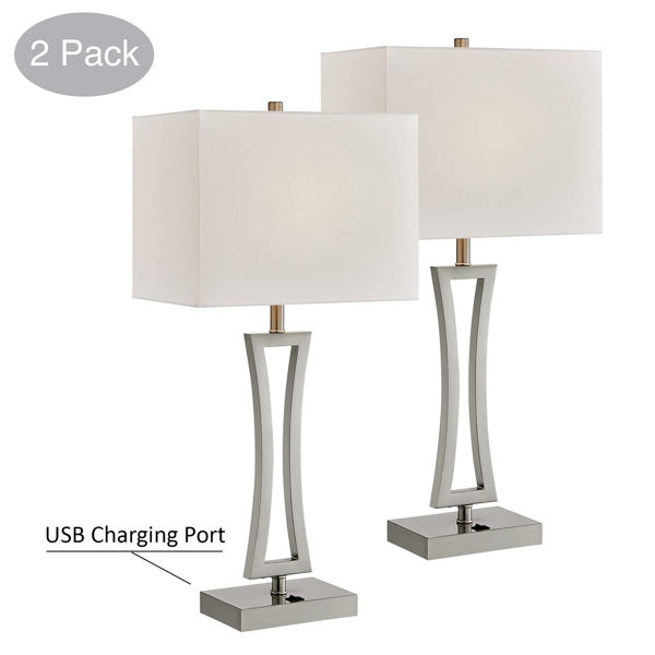 Picture of 2 Pack Contemporary Metal Lamps