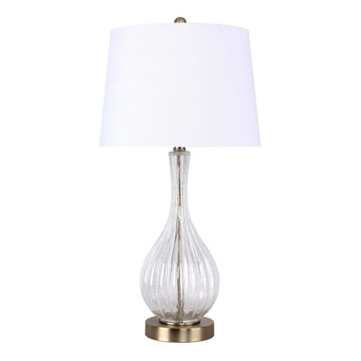Picture of Clear Crackle Glass Table Lamp