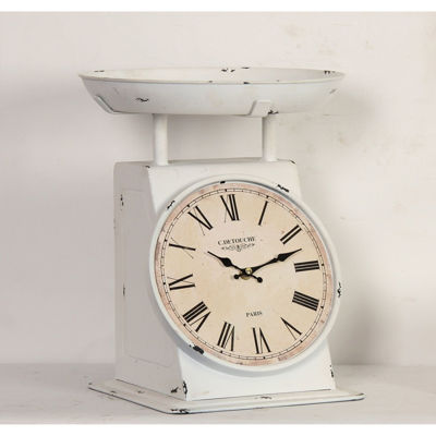 Picture of White Iron Table Clock