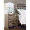 Picture of Zelen Warm Gray Two Drawer Nightstand