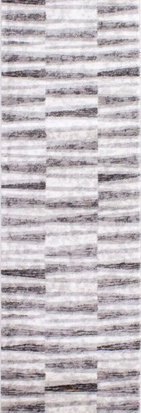 Picture of Chorus Grey White Geometric 2x8 Rug