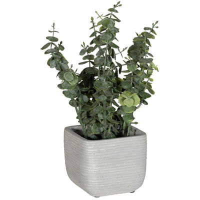 Picture of Leaves In Square White Vase