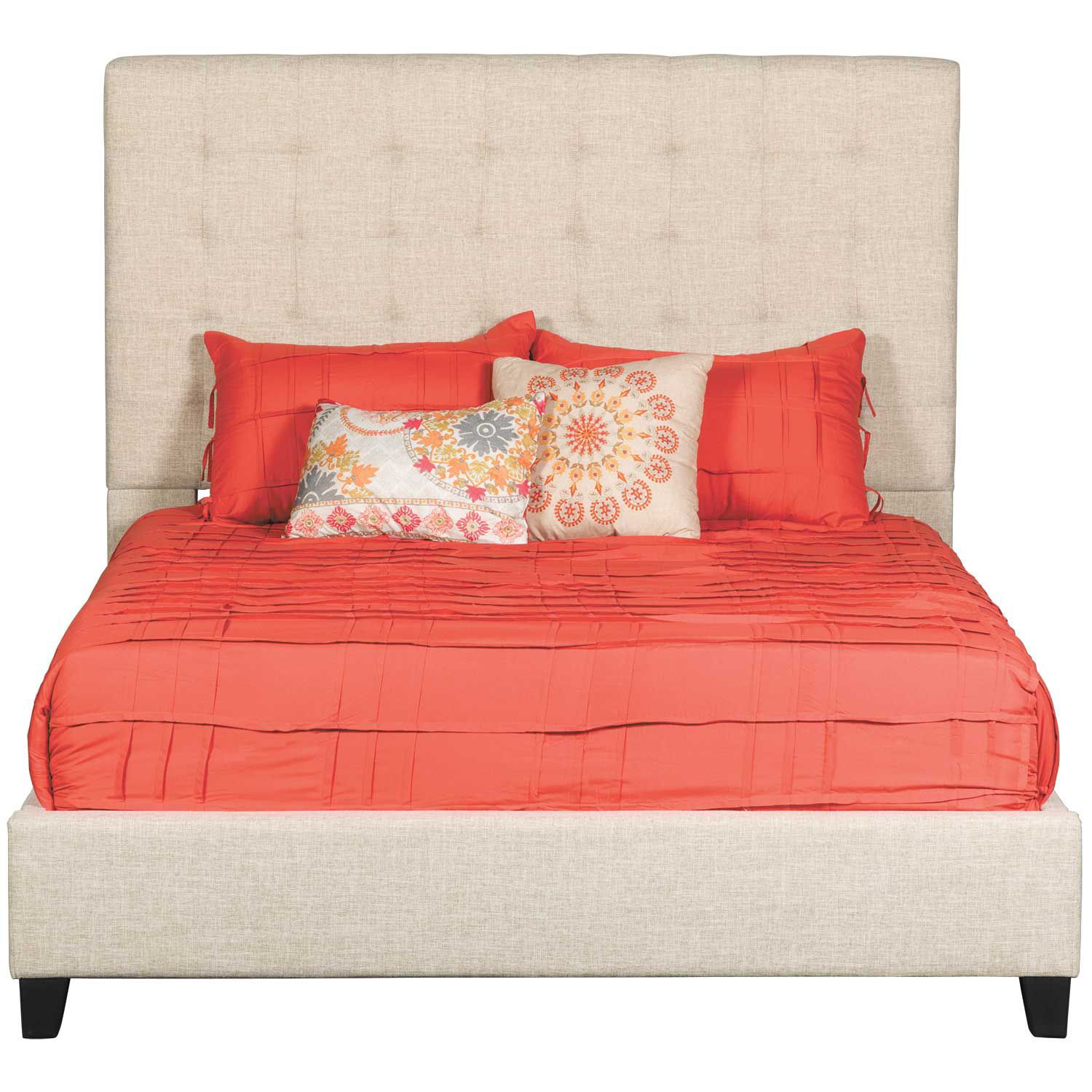 Florence Upholstered Brown Queen Bed | 2421-570 580 550 | | AFW.com